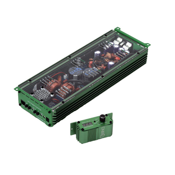 DOWN4SOUND | MM3000KFD V2 (MINI MAXX) - GREEN | 3000W RMS MINI | FULL BRIDGE AMPLIFIER