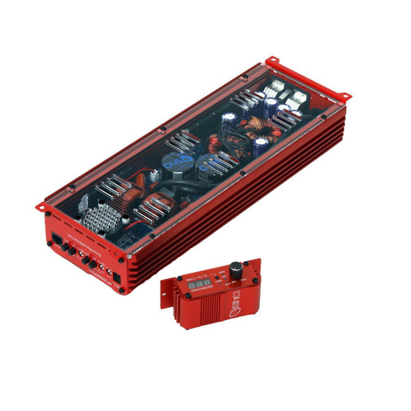DOWN4SOUND | MM3000KFD V2 (MINI MAXX) - RED | 3000W RMS MINI | FULL BRIDGE AMPLIFIER