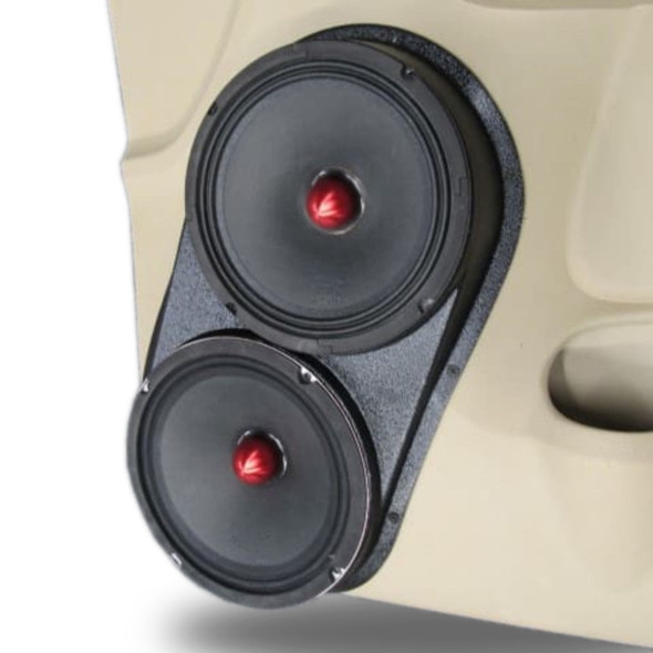 DOWN4SOUND PODS | DUAL 8" SPEAKER PODS FOR THE FRONT DOOR OF A 07-09 GM FULL SIZE TRUCK UPPER HANDLE
