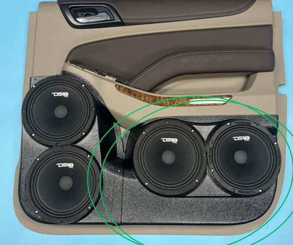  DOWN4SOUND PODS | DUAL 8" SPEAKER PODS FOR THE REAR DOOR OF A 15-20 GM FULL SIZE SUV 