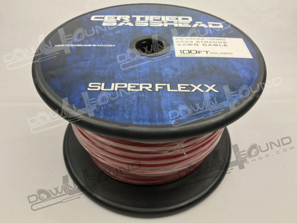 Certified Basshead 100ft 4 AWG CCA Wire Red