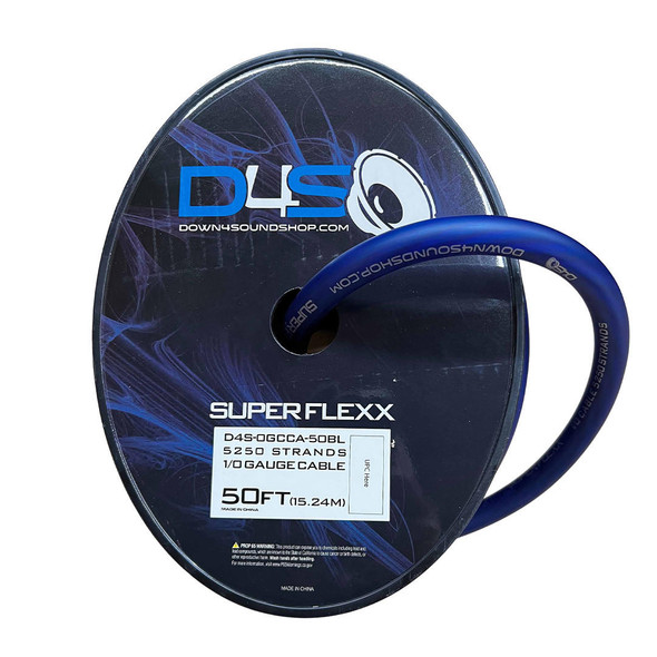 Down4Sound Down4sound 50ft 1/0 CCA Wire BLUE