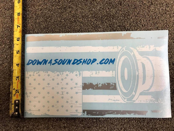 LARGE DOWN4SOUND FLAG STICKER VERTICAL ORIENTATION