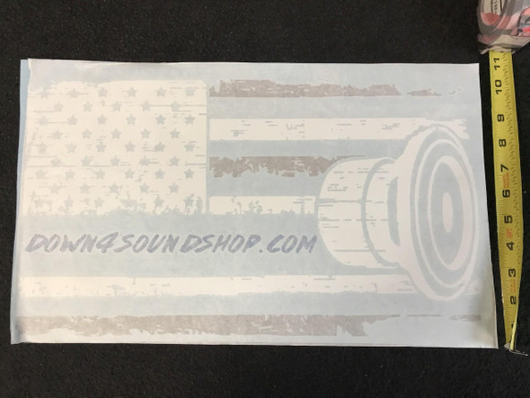 LARGE DOWN4SOUND FLAG STICKER HORIZONTAL ORIENTATION