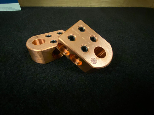 COPPER or CERTIFIED BASSHEAD BATTERY DISTRO BLOCK - SAE/TOP POST STYLE - 4 SPOT PAIR PAIR