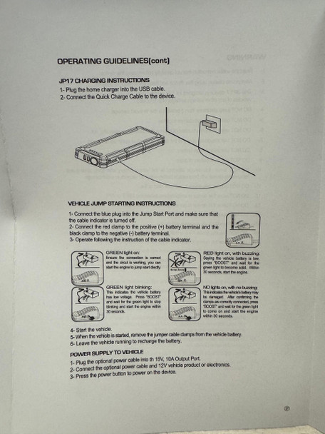 Down4Sound JP17  - 3 in 1 Battery Bank, Flash Light and Jump Pack 