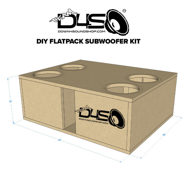 4 - 8 inch DIY Subwoofer Box Flatpack Kit