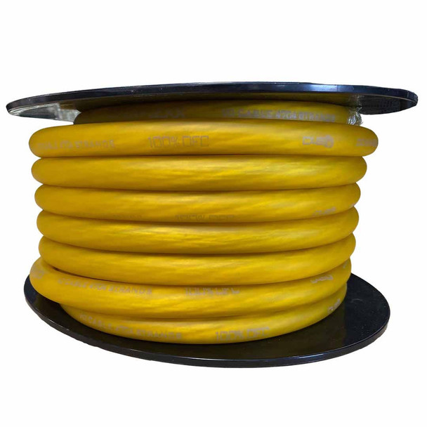 Down4Sound Down4sound 50 FT 1/0 Tinned OFC Wire YELLOW