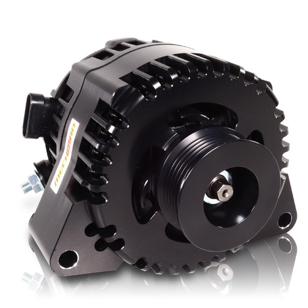 Mechman S Series Billet 170 AMP Racing Alternator For C6 Corvette - Black Anodized