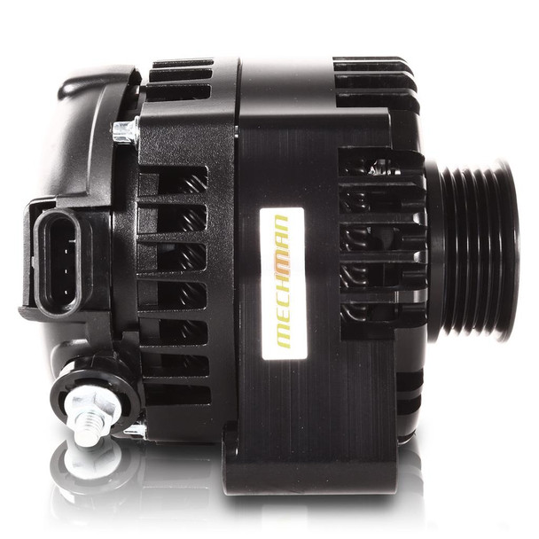 Mechman S Series Billet 240 AMP Racing Alternator For C6 Corvette - Black Anodized