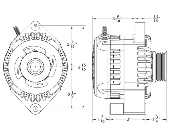 Mechman S Series Billet 240 Amp 03/04 Cobra - Black Anodized