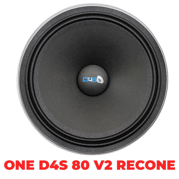 Down4Sound DOWN4SOUND PRO AUDIO RECONE D4S-80 8 INCH MIDRANGE SPEAKER or 180W RMS or 4 OHM - SINGLE