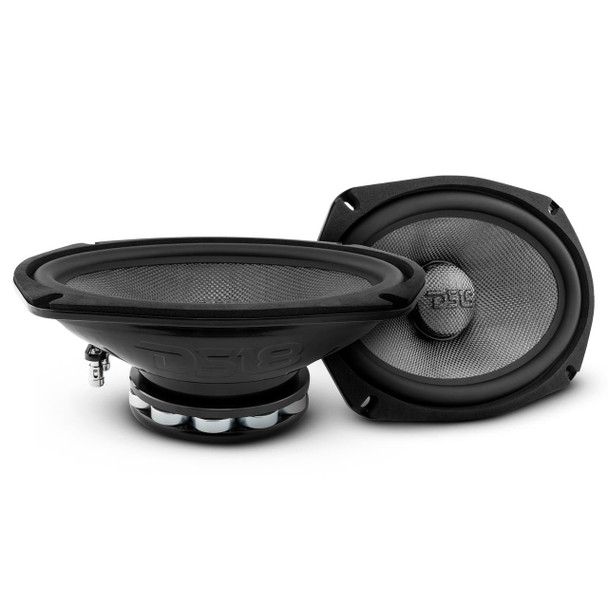 DS18 Audio DS18 PRO-CF69.4NR 6.9 Mid-Bass Loudspeaker With Water Resistant Carbon Fiber Cone And Neodymium Rings Magnet 600 Watts 4-Ohms