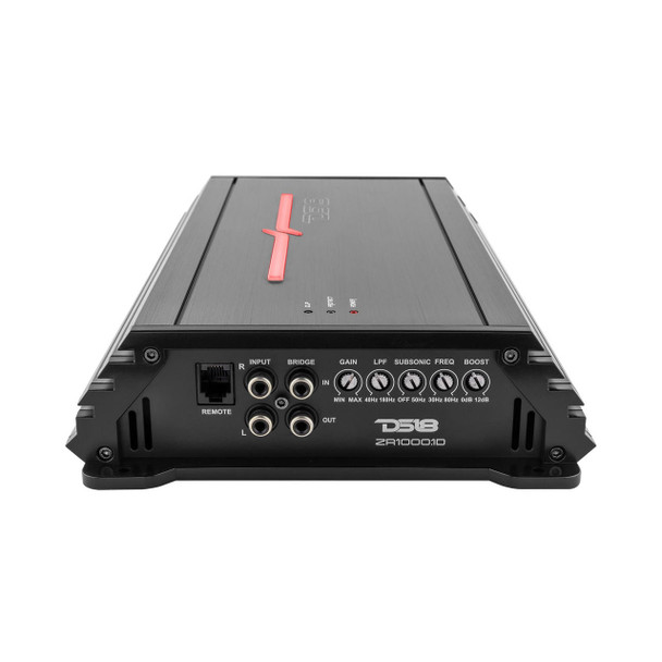 DS18 Audio DS18 ZR1000.1D Class D 1-Channel Monoblock Amplifier 1000 Watts RMS