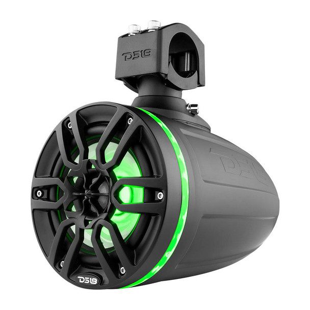 DS18 Audio DS18 HYDRO NXL-X6TP/BK 6.5 Marine Water Resistant Wakeboard Tower Speakers with Integrated RGB LED Lights 300 Watts - Black