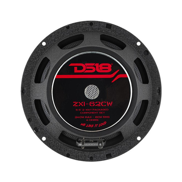 DS18 Audio DS18 ZXI-62C Kevlar 6.5 2-Way Car Component Speaker Set 240 Watts 4-Ohm