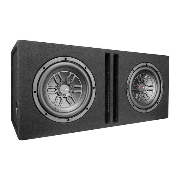 DS18 Audio DS18 LSE-210A Bass Package 2 x SLC-MD10 In a Ported Box with S-1500.1/RD Amplifier and 4-GA Amp Kit 800 Watts