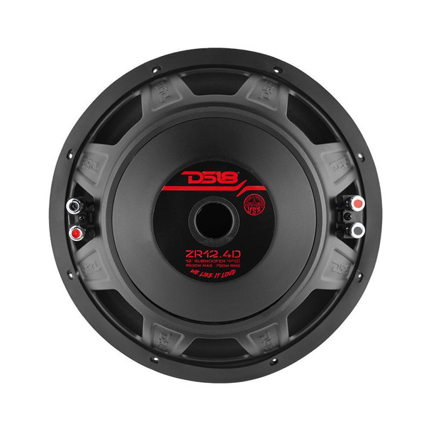 DS18 Audio DS18 ZR12.4D 12 Car Subwoofer with 1500 Watts Dvc 4-Ohm