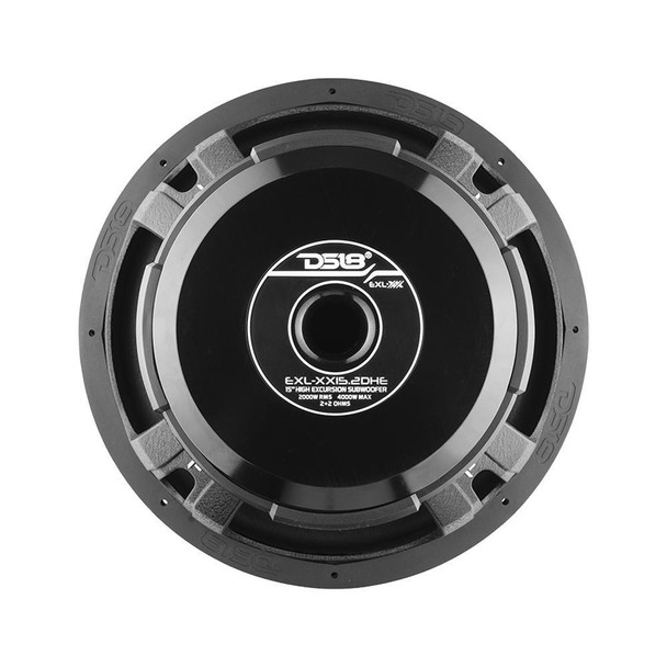 DS18 Audio DS18 EXL-XX15.2DHE 15 High Excursion Car Subwoofer 4000 Watts Dvc 2-Ohm