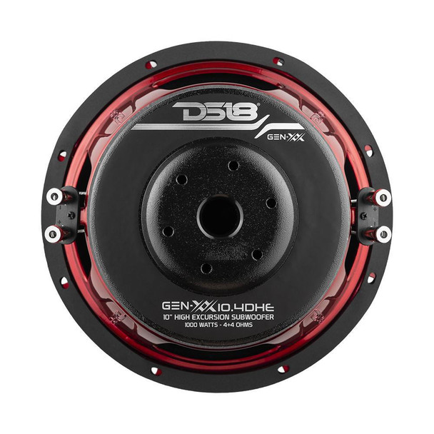 DS18 Audio DS18 GEN-XX10.4DHE X 10 High Excursion Car Subwoofer 1400 Watts Dvc 4-Ohm Double Magnet