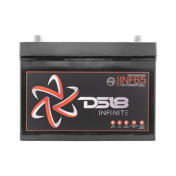 DS18 Audio DS18 INF-65 INFINITE 65 AH 2000 Watts AGM Power Cell 12 Volt Battery