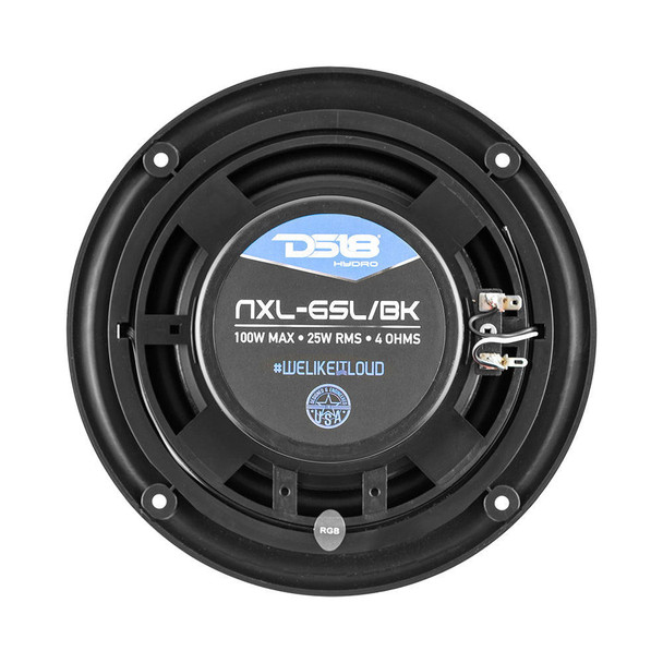 DS18 Audio DS18 HYDRO MRX16SL/BK Includes MRX1 Marine Headunit and NXL-6SL/BK Marine Speakers- Black