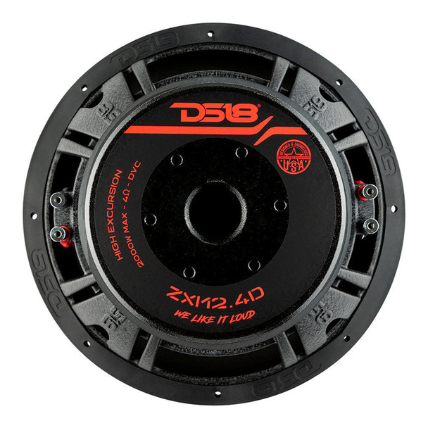 DS18 Audio DS18 ZXI12.4D High Excursion 12 Car Subwoofer 2000W DVC 4-Ohms Quad Stacked Magnets