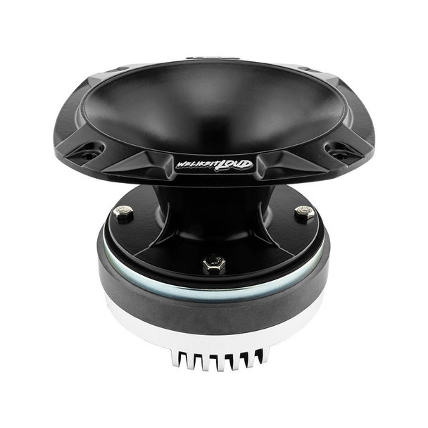 DS18 Audio DS18 PRO-DKH1S 2 Throat Bolt On Compression Driver 2 Throat Titanium Voice Coil and PRO-HA52/BK Horn 640 Watts 110 Db 8-ohm Mounting Depth 4.9