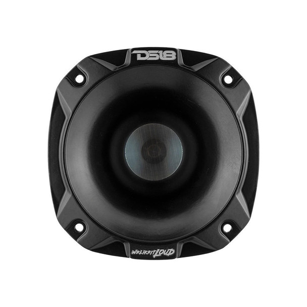 DS18 Audio DS18 PRO-DKH1S 2 Throat Bolt On Compression Driver 2 Throat Titanium Voice Coil and PRO-HA52/BK Horn 640 Watts 110 Db 8-ohm Mounting Depth 4.9