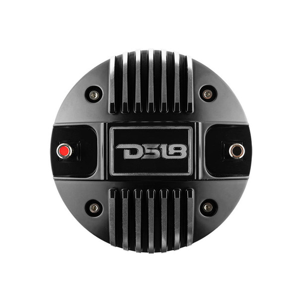 DS18 Audio DS18 PRO-DKH1X 2 Throat Bolt On Compression Driver with Spacer, 2 Throat Titanium Voice Coil and PRO-HA102/BK Horn 640 Watts 115dB 8-ohm Mounting Depth 7.9