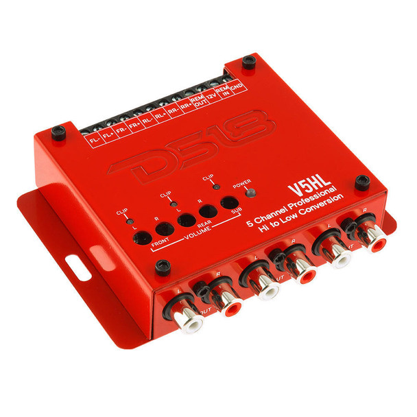 DS18 Audio DS18 V5HL Hi/Lo Converter 5-Channel with 12 Volt Trigger Output Remote out