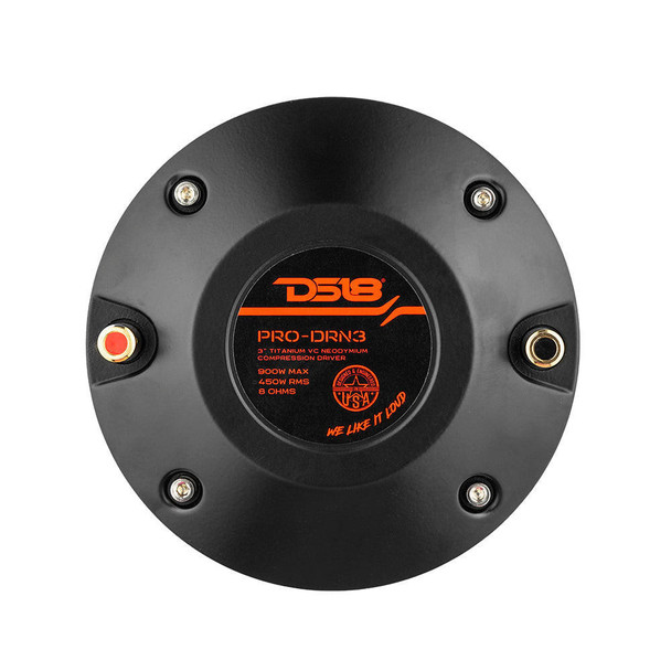 DS18 Audio DS18 PRO-DRN3 2 Throat Bolt On Neodymium Driver 3 Titanium Voice Coil 600 Watts 110dB 8-Ohm