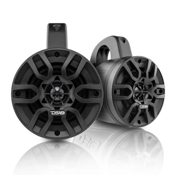 DS18 Audio DS18 HYDRO MP4TP/BK 4 Marine Water Resistant Wakeboard Tower Speakers 300 Watts - Black