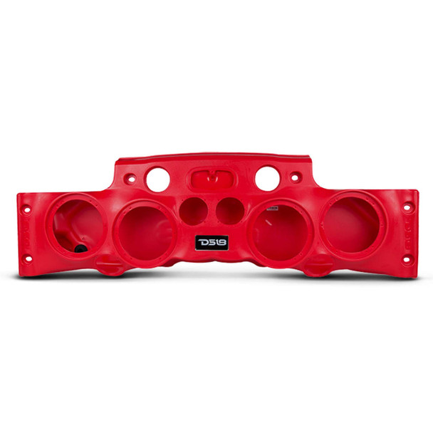 DS18 Audio DS18 JK-SBAR/RD Exclusive Overhead Bar System for JK/JKU Jeeps 4x 8 Speakers 4x Tweeters 2x Drivers Red