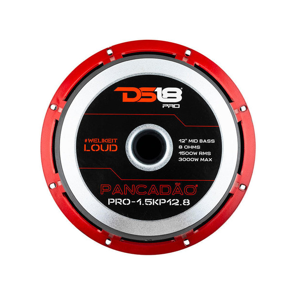 DS18 Audio DS18 PRO-1.5KP12.8 PANCADAO Mid-Bass Loudspeaker 12 1500 Watts Rms 8-Ohm