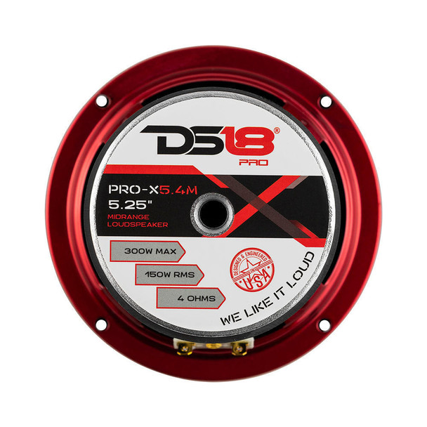 DS18 Audio DS18 PRO-X5.4M – 5.25 Mid-range Loudspeaker – 150 Watts RMS 300 Watts MAX, 4-Ohms