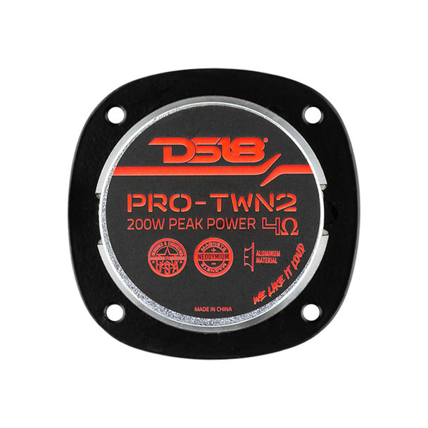 DS18 Audio DS18 PRO-TWN2 3 High Compression Neodymium Hybrid Driver/Tweeter 200 Watts 1 Phenolic 4-Ohm Vc