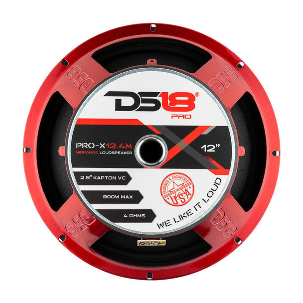 DS18 Audio DS18 PRO-X12.4M – 12 Mid-range Loudspeaker – 450 Watts RMS 900 Watts MAX, 4-Ohms
