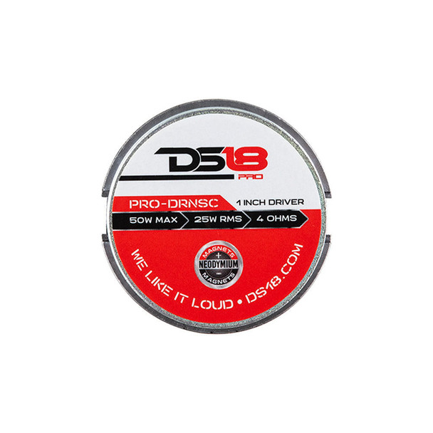 DS18 Audio DS18 PRO-DRNSC 1 Twist On Throat Neodymium Driver 1 Composite Polyamide Voice Coil 240 Watts 110dB 4-Ohm