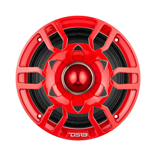 DS18 Audio DS18 PRO-GTW6RD 6.5 Grill with Built-in 1.75 VC Neodymium Bullet Tweeter and RGB Lights 500 Watts Red