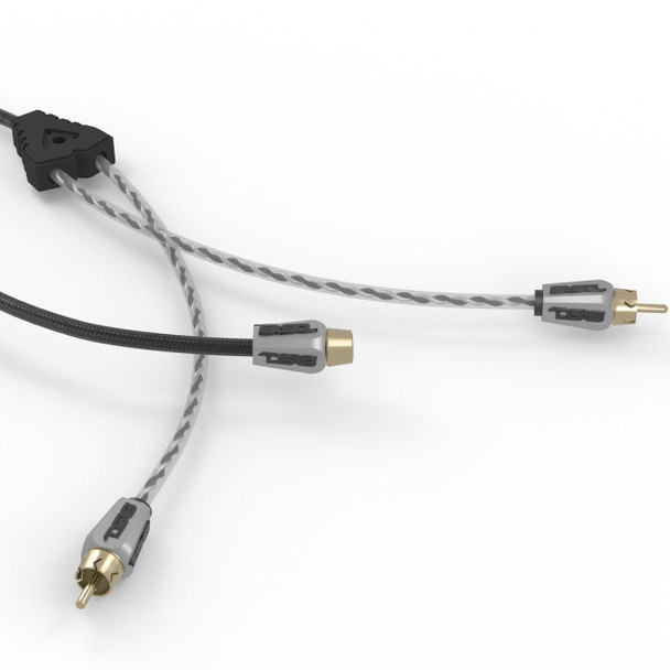 DS18 Audio DS18 HQRCA1F2M 1 Female to 2 Male Dual Twist RCA