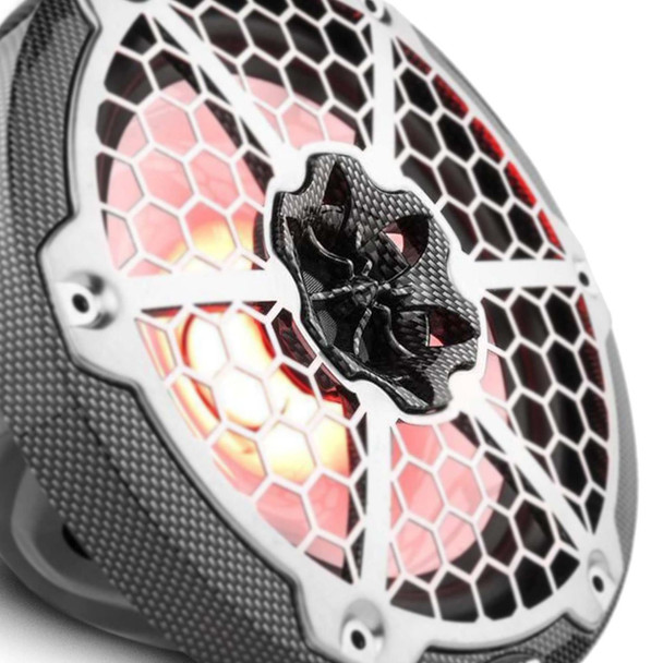 DS18 Audio DS18 CF-8 HYDRO 8 2-Way Marine Speakers with Integrated RGB LED Lights 450W Watts Black Carbon Fiber Pair