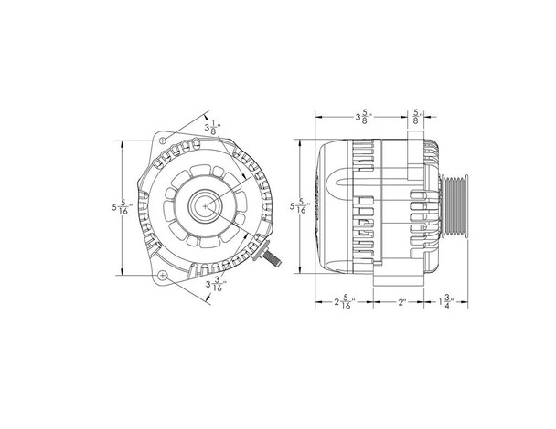 Mechman 240A Racing Alternator 88-95 GM Truck Mount - Chrome