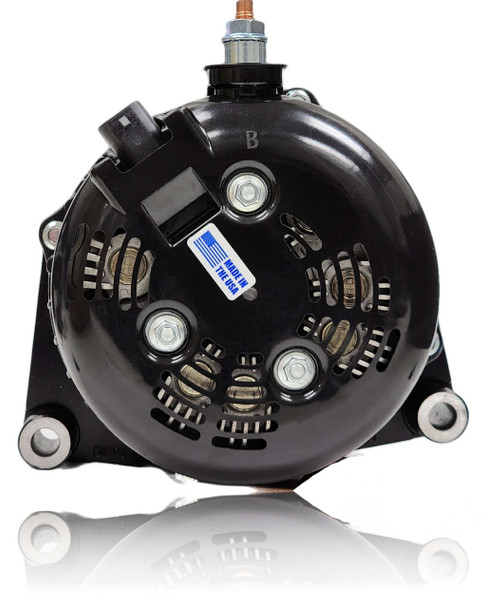 MECHMAN | E SERIES BILLET 250 AMP RACING ALTERNATOR FOR C7 CORVETTE - BLACK ANODIZED