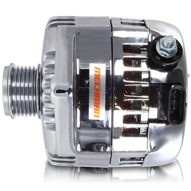 Mechman 240 amp racing alternator  - Polished 