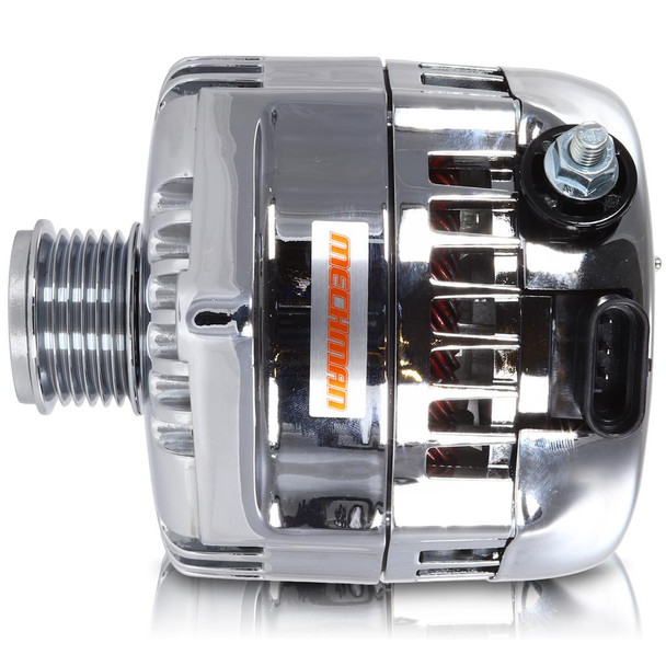 Mechman 240 amp racing alternator  - Chrome 