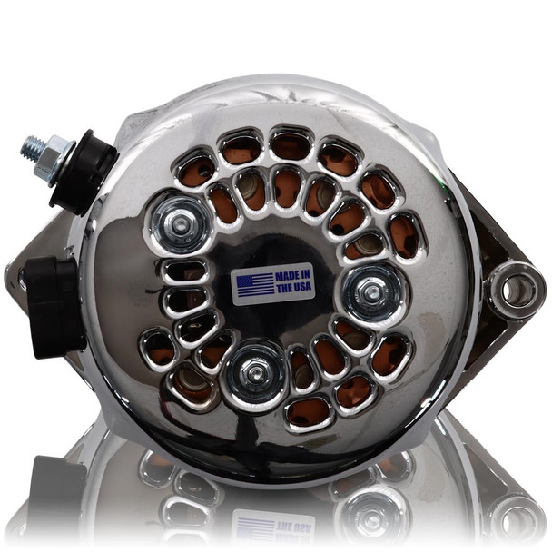 Mechman 240 amp racing alternator  - Chrome 