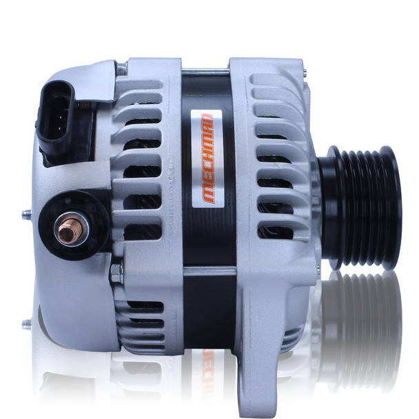 Mechman 170 amp high output racing alternator Ford 5.0L Coyote engine swap - 1 wire turn on 