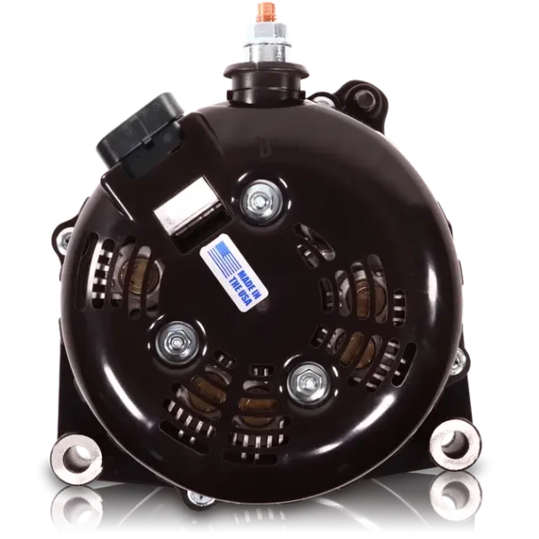  MECHMAN | HIGH OUTPUT 400A LARGE CASE BILLET ALTERNATOR FOR 2001-2007 GM TRUCK 6.6L DIESEL - SIDE OUTPUT STUD - PINK 
