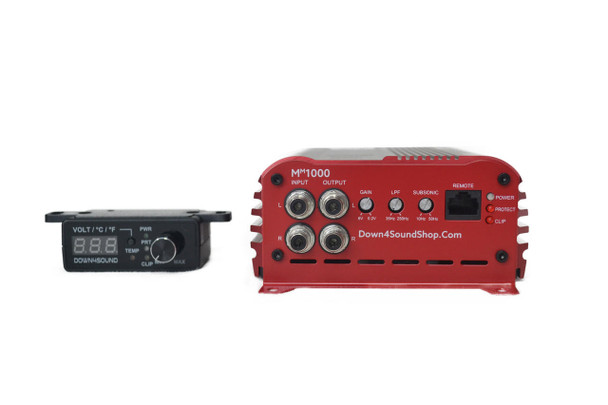 Down4Sound MM1000 (MINI MAXX) -  RED | 1000W RMS Mini Car Audio Amplifier